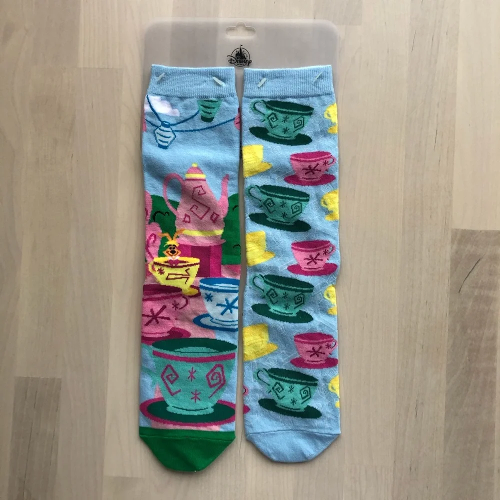 Disney Parks Alice in Wonderland Teacups Socks